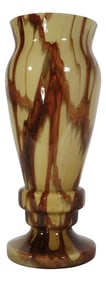 Early 20th Century Art Deco Czechoslovakian Art Glass Vase