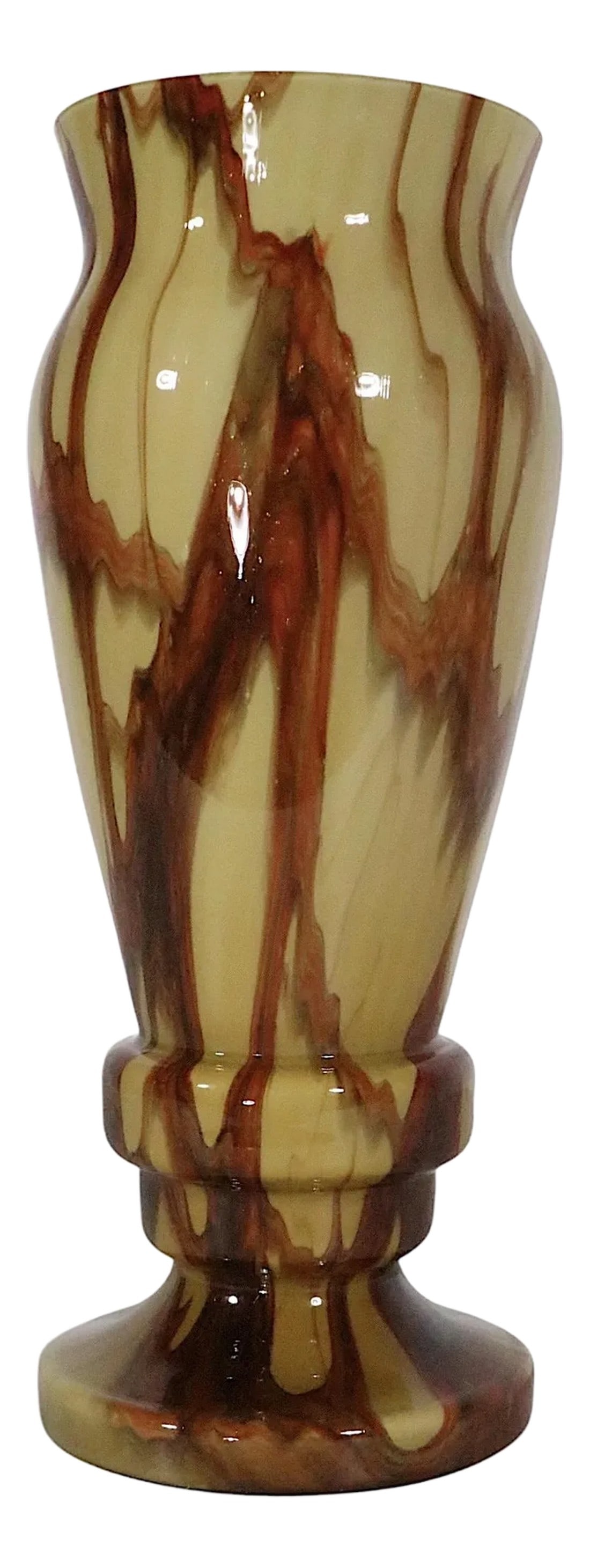 Early 20th Century Art Deco Czechoslovakian Art Glass Vase (1 of 9)