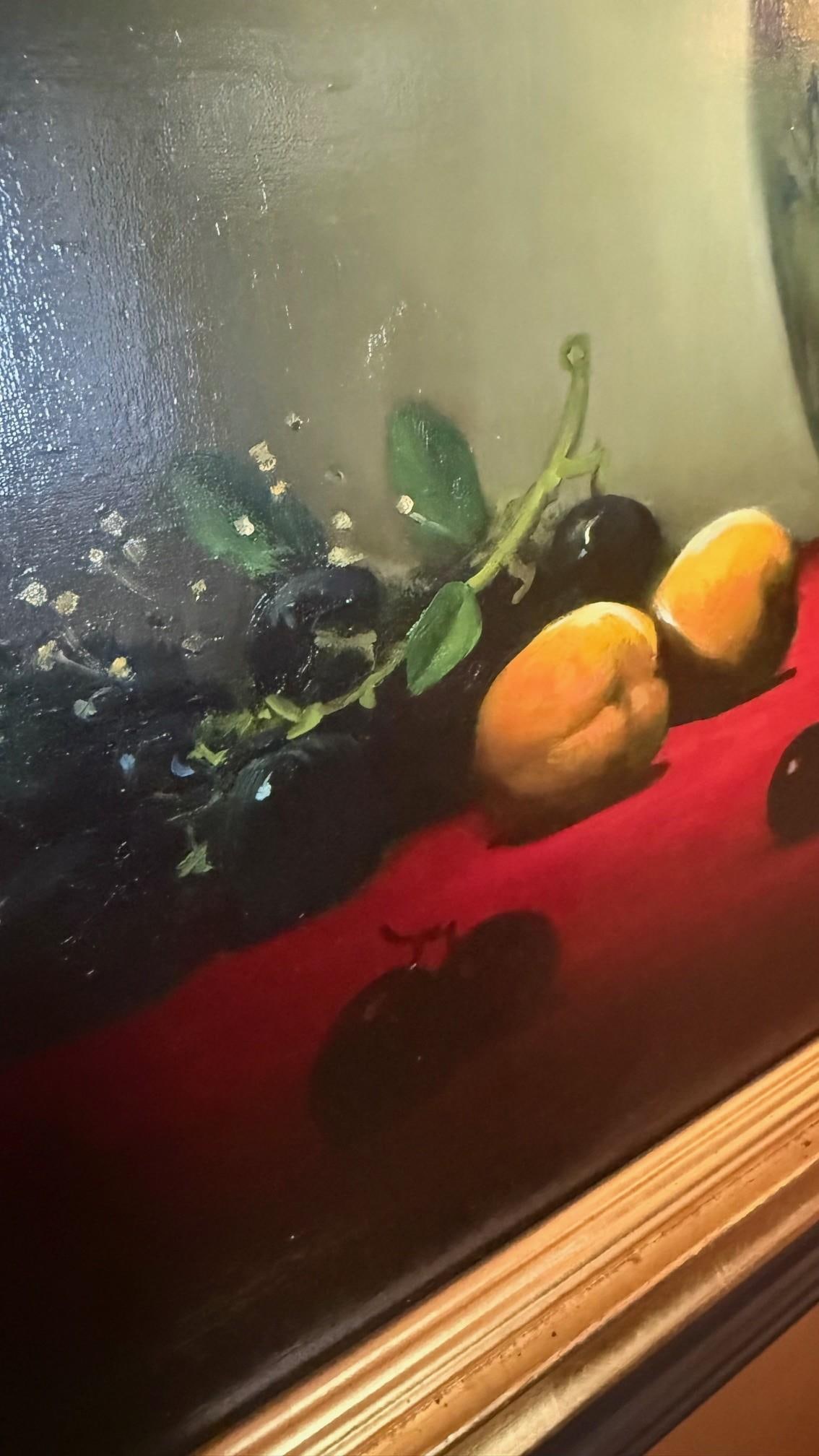 Framed Still Life Oil Painting by Sean Farrell "” Classic Elegance in Luminous Detail - 5