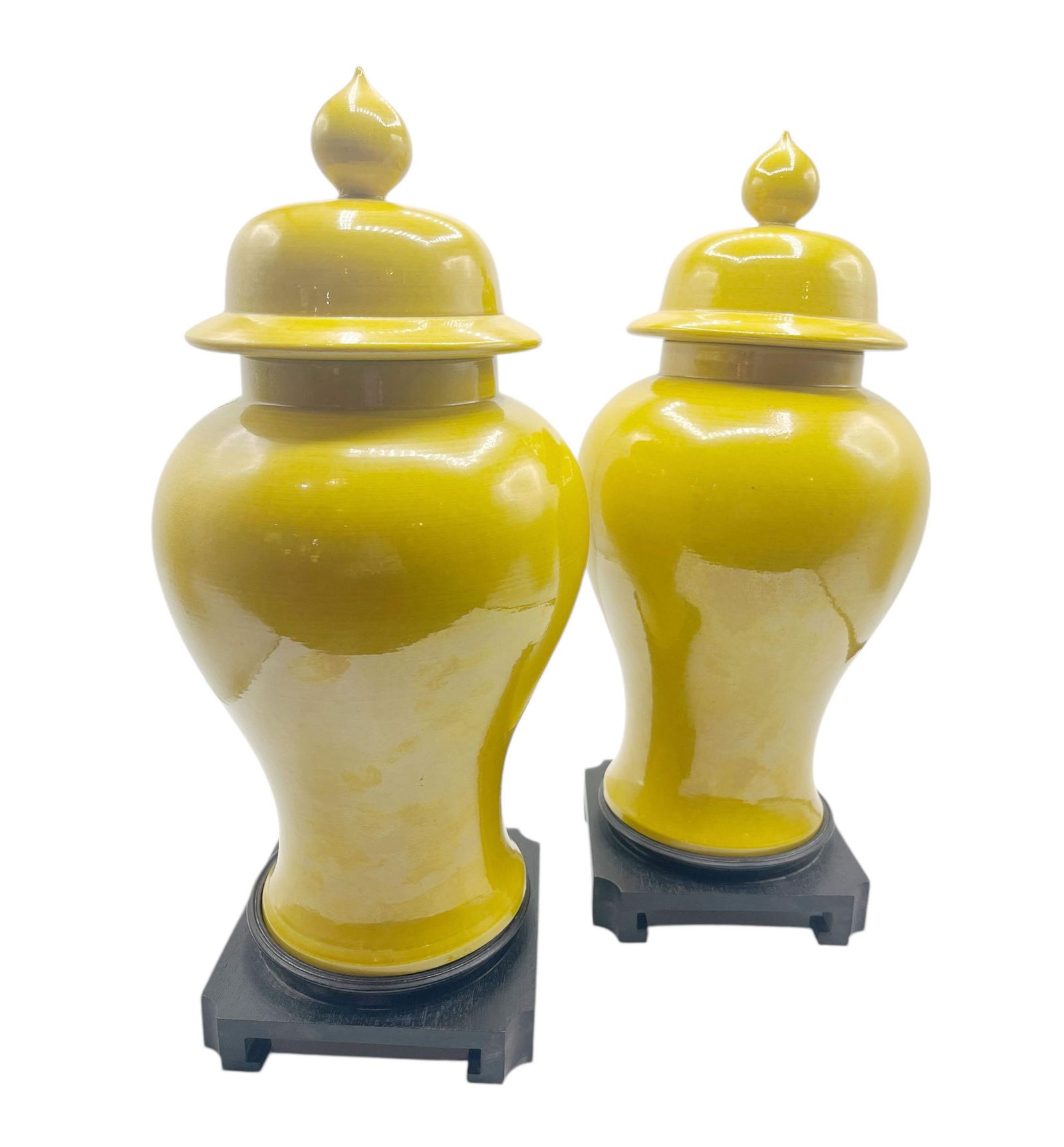 Vintage Japanese Lidded Urns - A Pair - 2