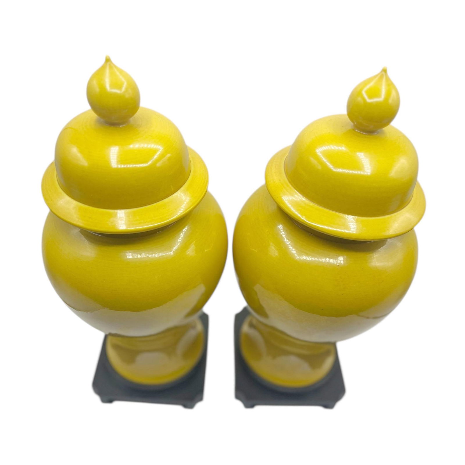 Vintage Japanese Lidded Urns - A Pair - 3