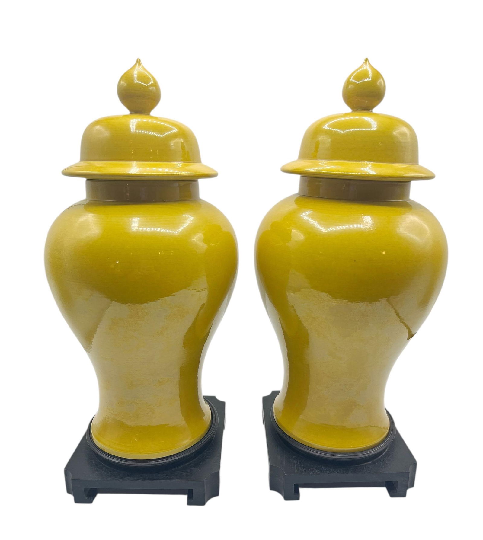 Vintage Japanese Lidded Urns - A Pair - 5