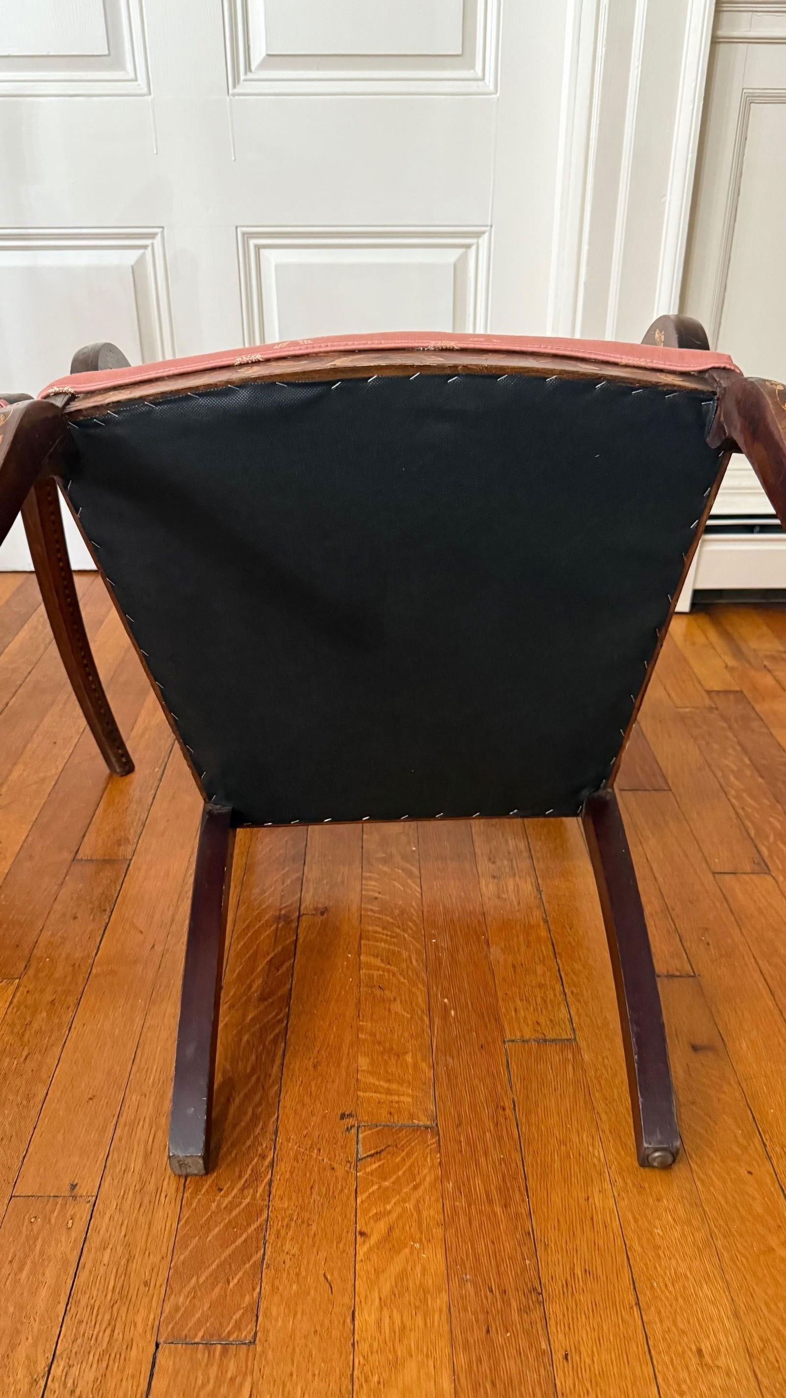 Late 19th Century Dutch Regency Satinwood & Mahogany Marquetry Armchair - 6