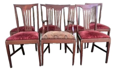 1980 Chippendale-Style Dining Chairs Attributed to Councill Craftsmen (6 Side Chairs + 1 Armchair)