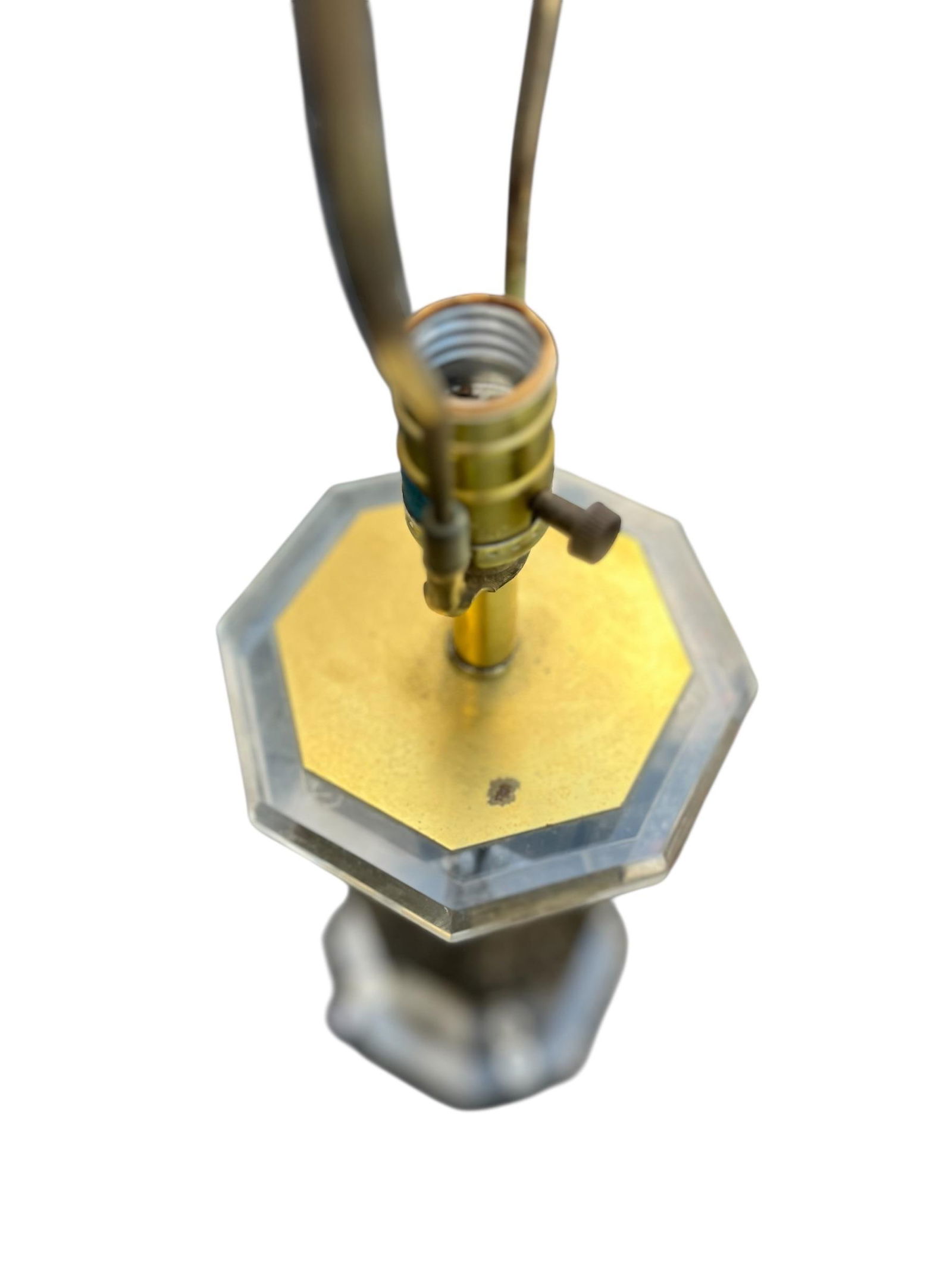 1970s Brass & Lucite Table Lamps - Set of 2 - 8