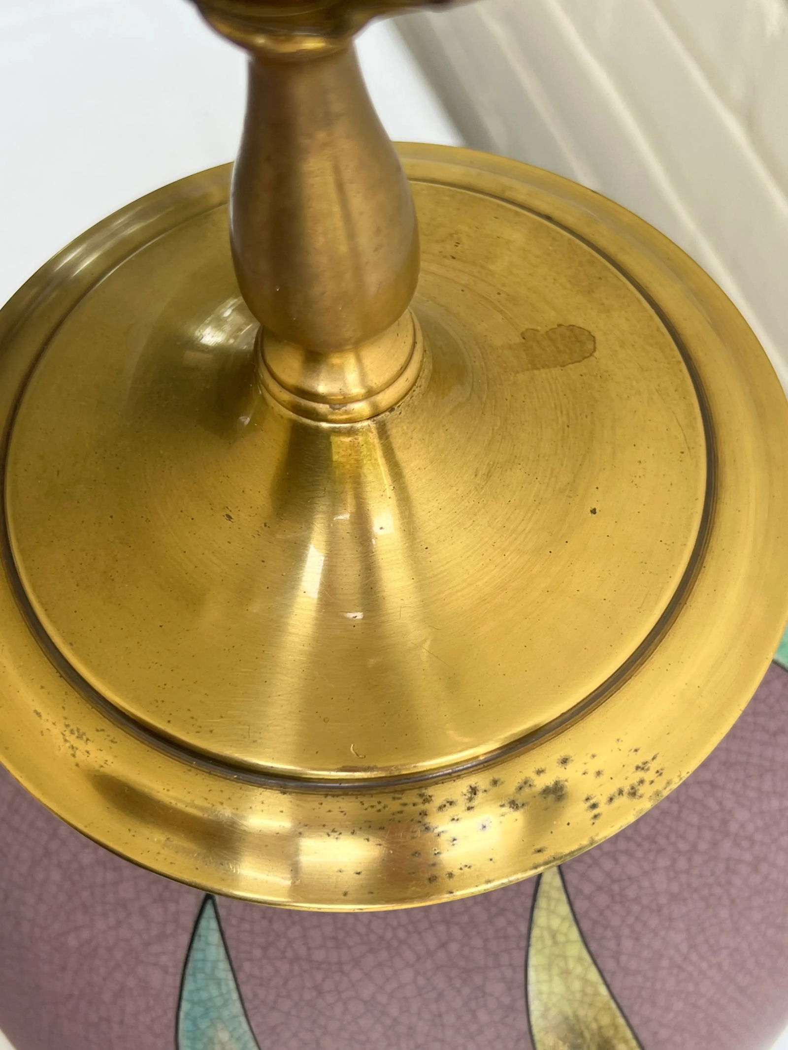 Vintage Chinoiserie Purple Iris Ginger Jar Style Table Lamp by Wildwood - 6