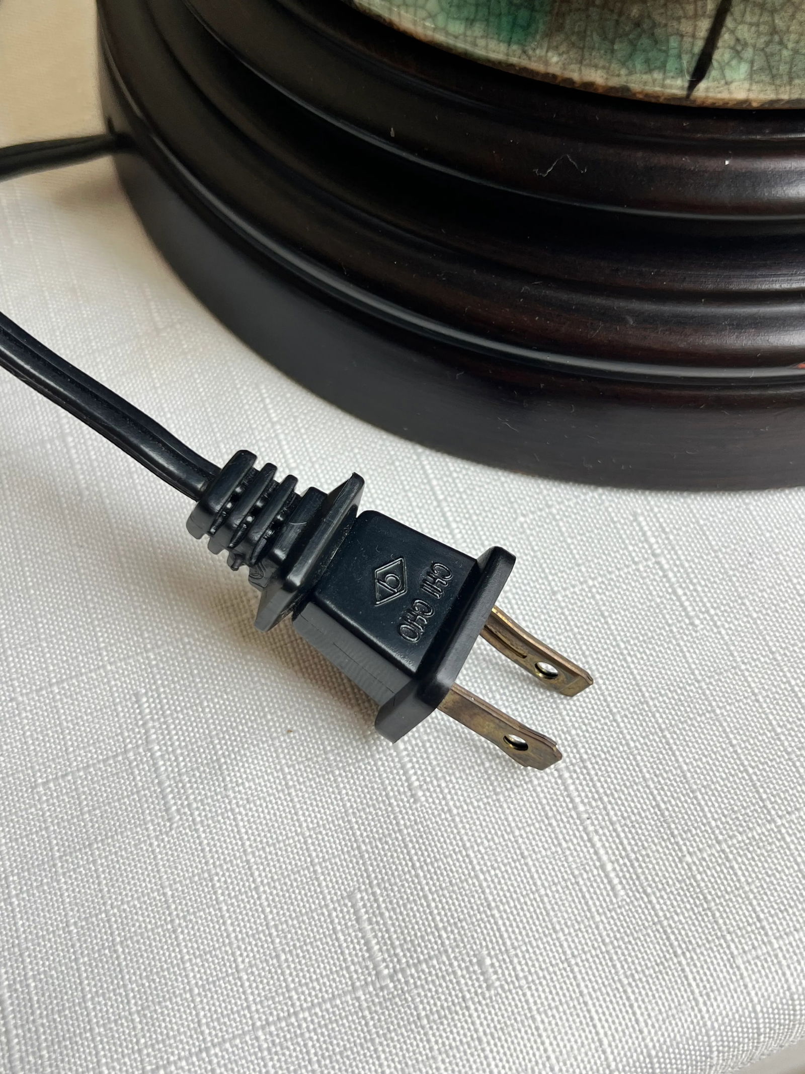 Vintage Chinoiserie Purple Iris Ginger Jar Style Table Lamp by Wildwood - 8