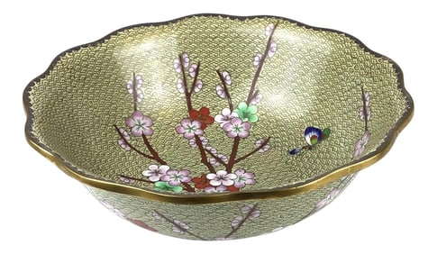Vintage Cloisonné Decorative Bowl