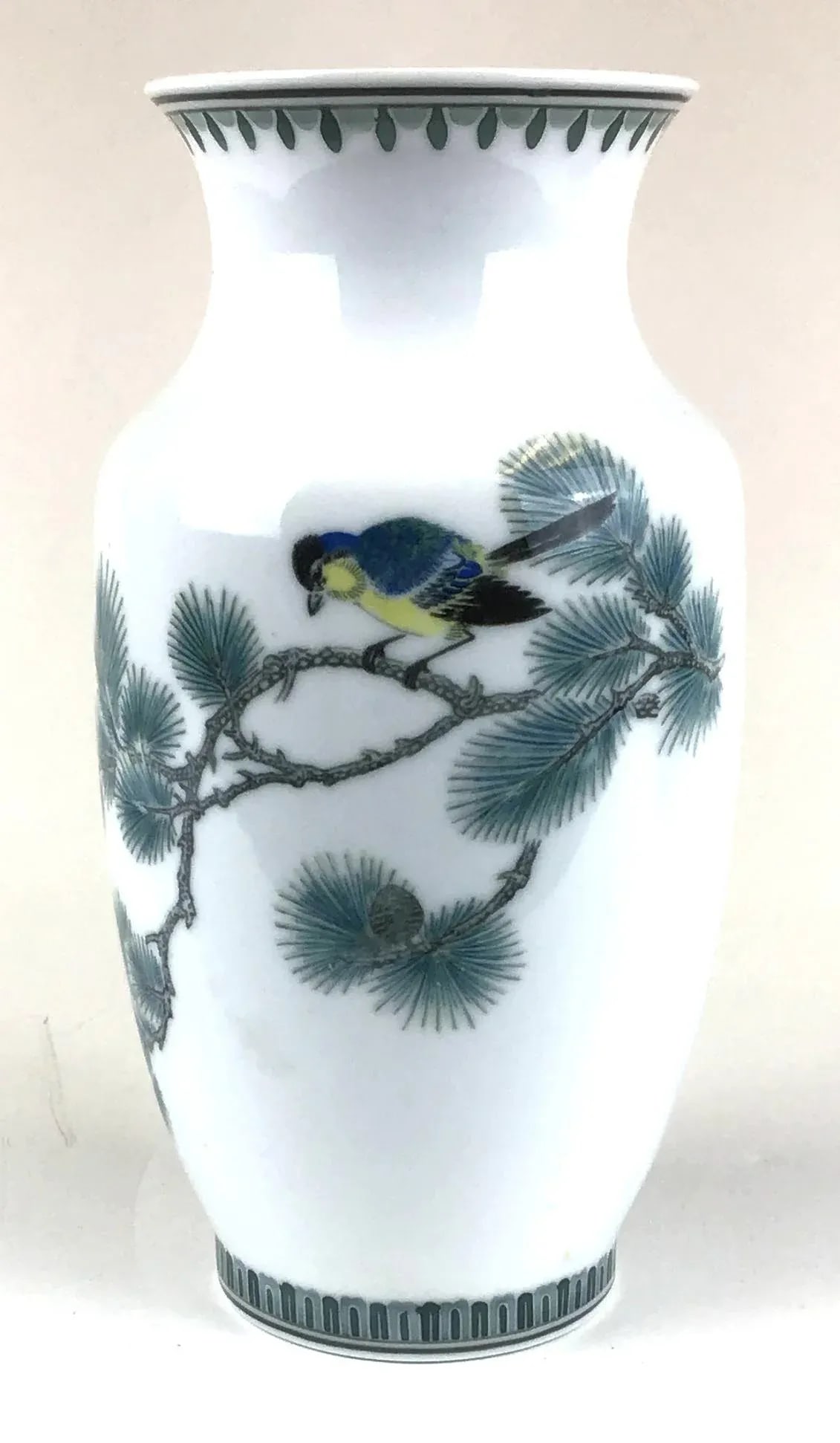 Chinese Hand Painted White Vase - 7