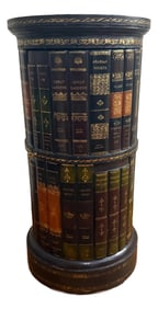 Maitland-Smith Tooled Leather Faux Book Somno Side Table/Cabinet – Late 20th Century