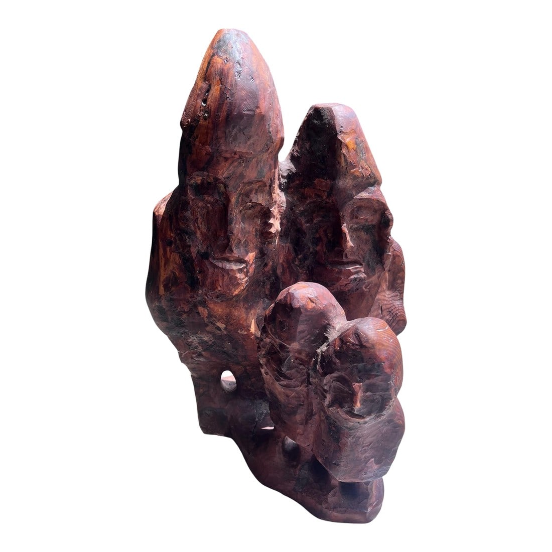 Uri Roth Original Olive Wood Hand Carved Sculpture 1971: URI Roth hand carved olive wood "The Chassids Family sculpted in 1971 . # 15906 Olive wood is very unusual and it's construction. Every branch, root and trunk has its individual composition of lines