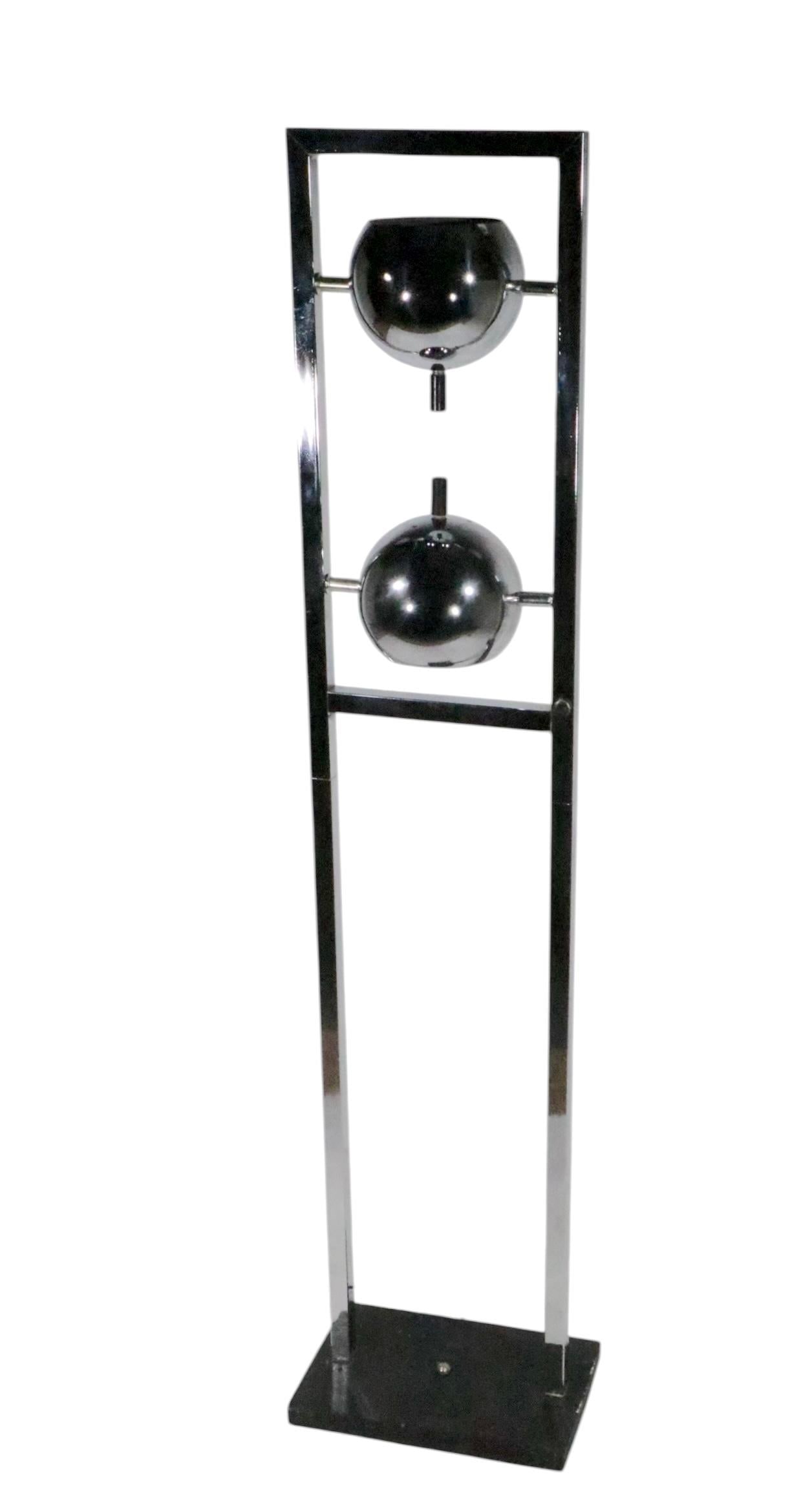 Space Age Chrome Eyeball Floor Lamp C. 1960/70's - 4