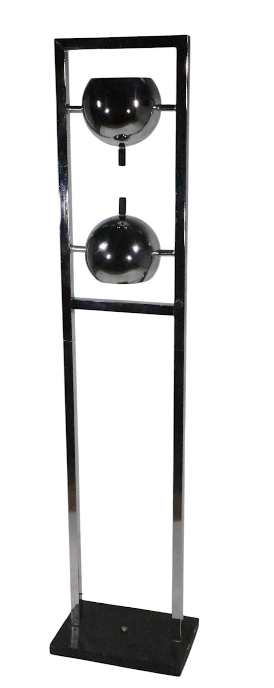 Space Age Chrome Eyeball Floor Lamp C. 1960/70's - 5