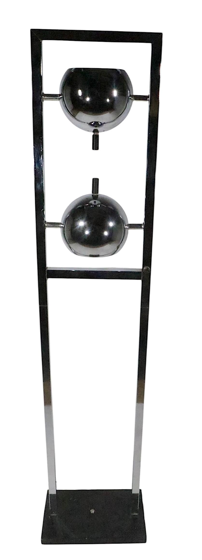 Space Age Chrome Eyeball Floor Lamp C. 1960/70's - 9