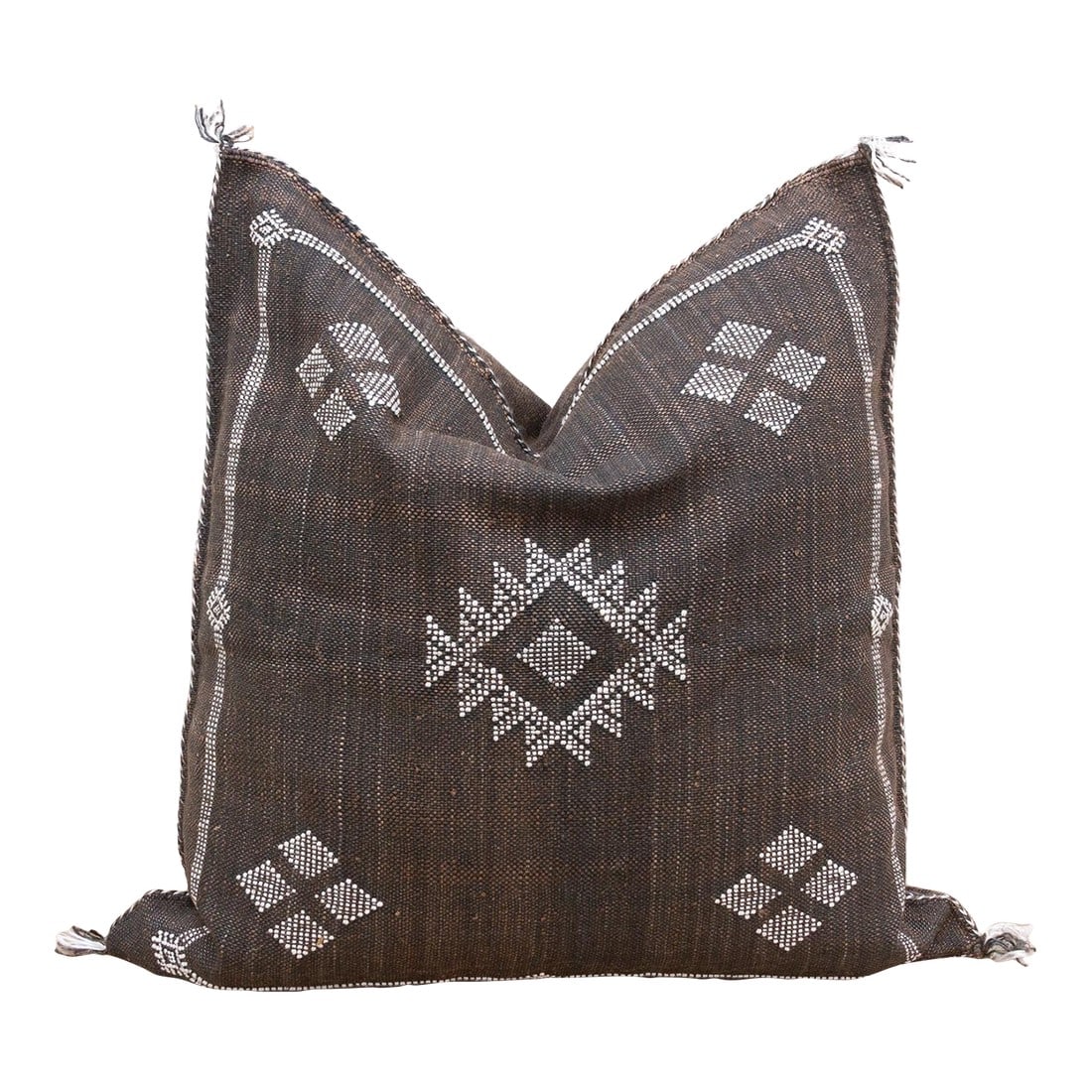 Nomad Ash Large Silk Rug Pillow (1 of 8)