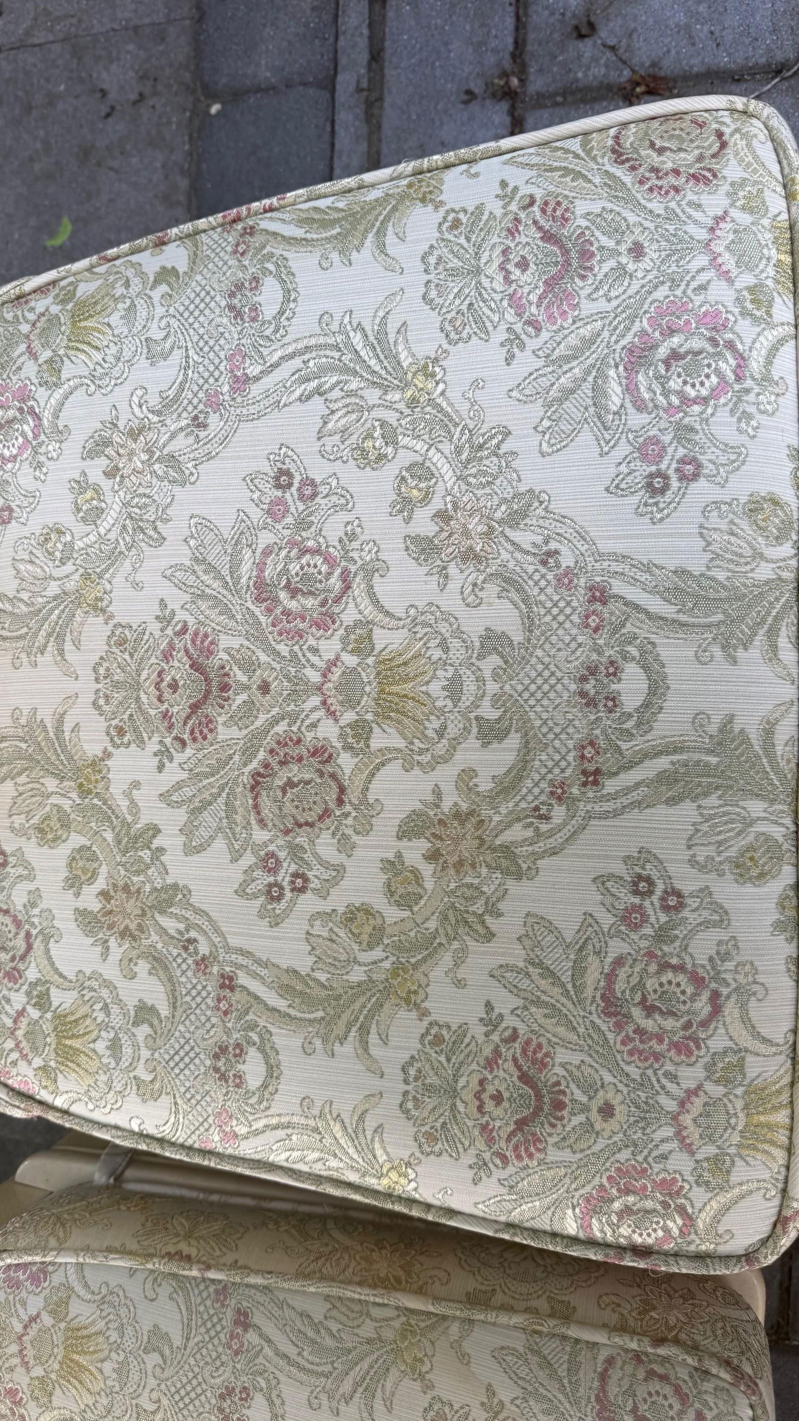 Vintage Late 1970s Set of 6 Henredon Chinoiserie Dining Chairs – Cream Lacquer, Cane Seats, - 5