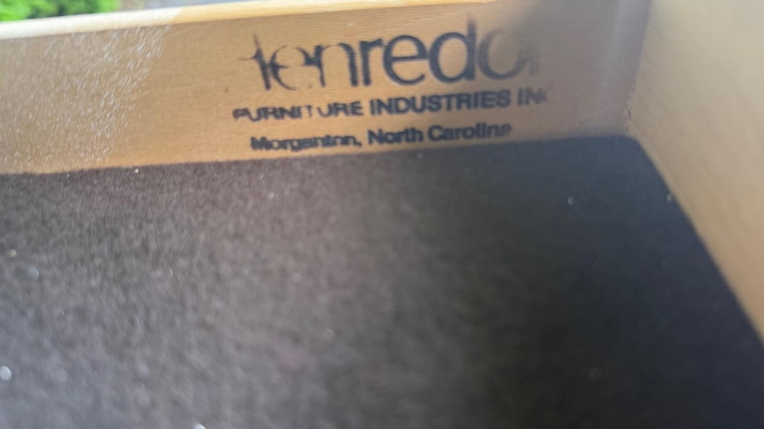 1970s Henredon "Plan 2" Hollywood Regency Buffet Server – Faux Goatskin Lacquer, Flip-Top Desi - 6