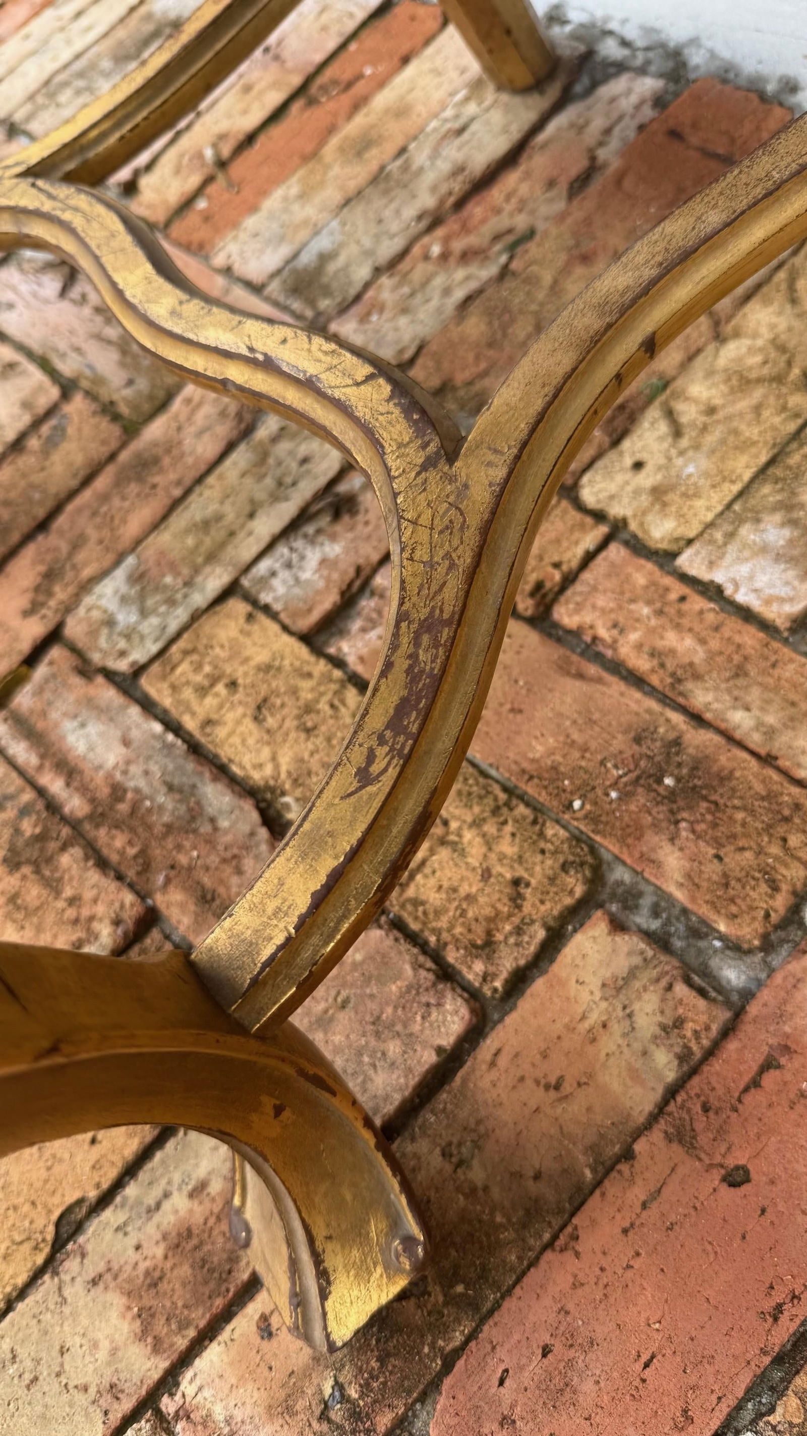 Pair of 1980s Gilded Hollywood Regency Side Chairs in the Style of Rose Tarlow - 11