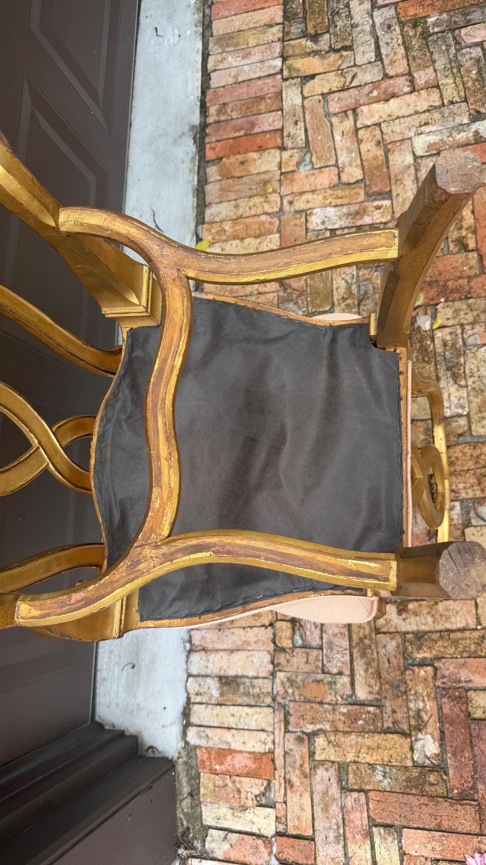 Pair of 1980s Gilded Hollywood Regency Side Chairs in the Style of Rose Tarlow - 12