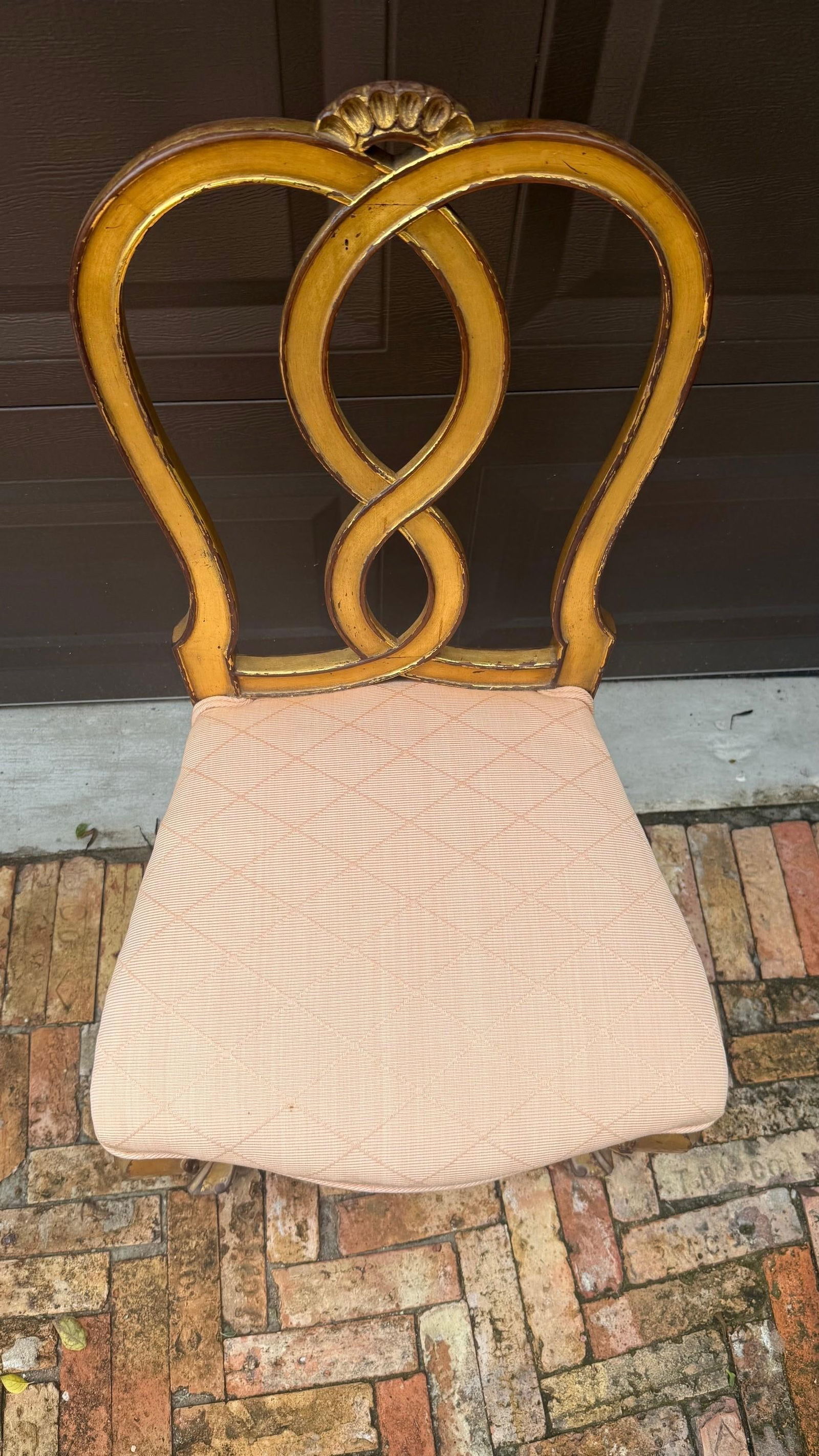 Pair of 1980s Gilded Hollywood Regency Side Chairs in the Style of Rose Tarlow - 4