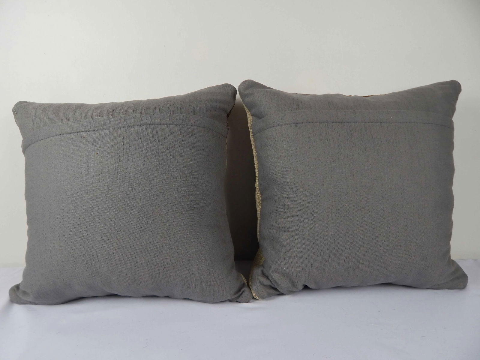 Set of Two Turkish Hemp Kilim Pillow 18" X 18" - 5