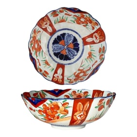 19th-C. Japanese Imari Porcelain 9.75" Bowl