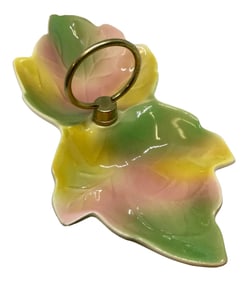 1950s Mid-Century Leaf Design Divided Nut Bowl