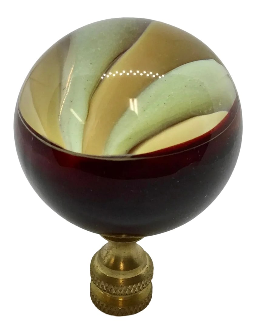 Artisan Hand Created Glass Finial: These glass finials have been delicately crafted from glass. They can be facing whichever direction you prefer as we will only glue the finial attachment after you confirm the position and order one