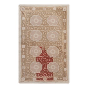 Suzani Bedspread - Red Camel and Pink Wall Decor