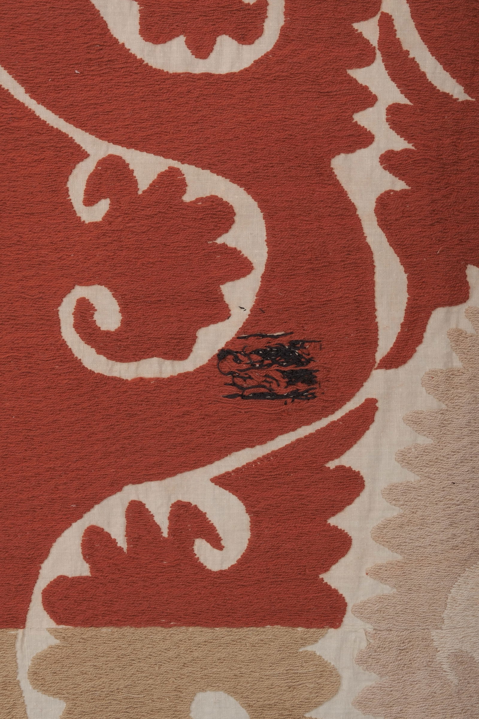 Suzani Bedspread - Red Camel and Pink Wall Decor - 8