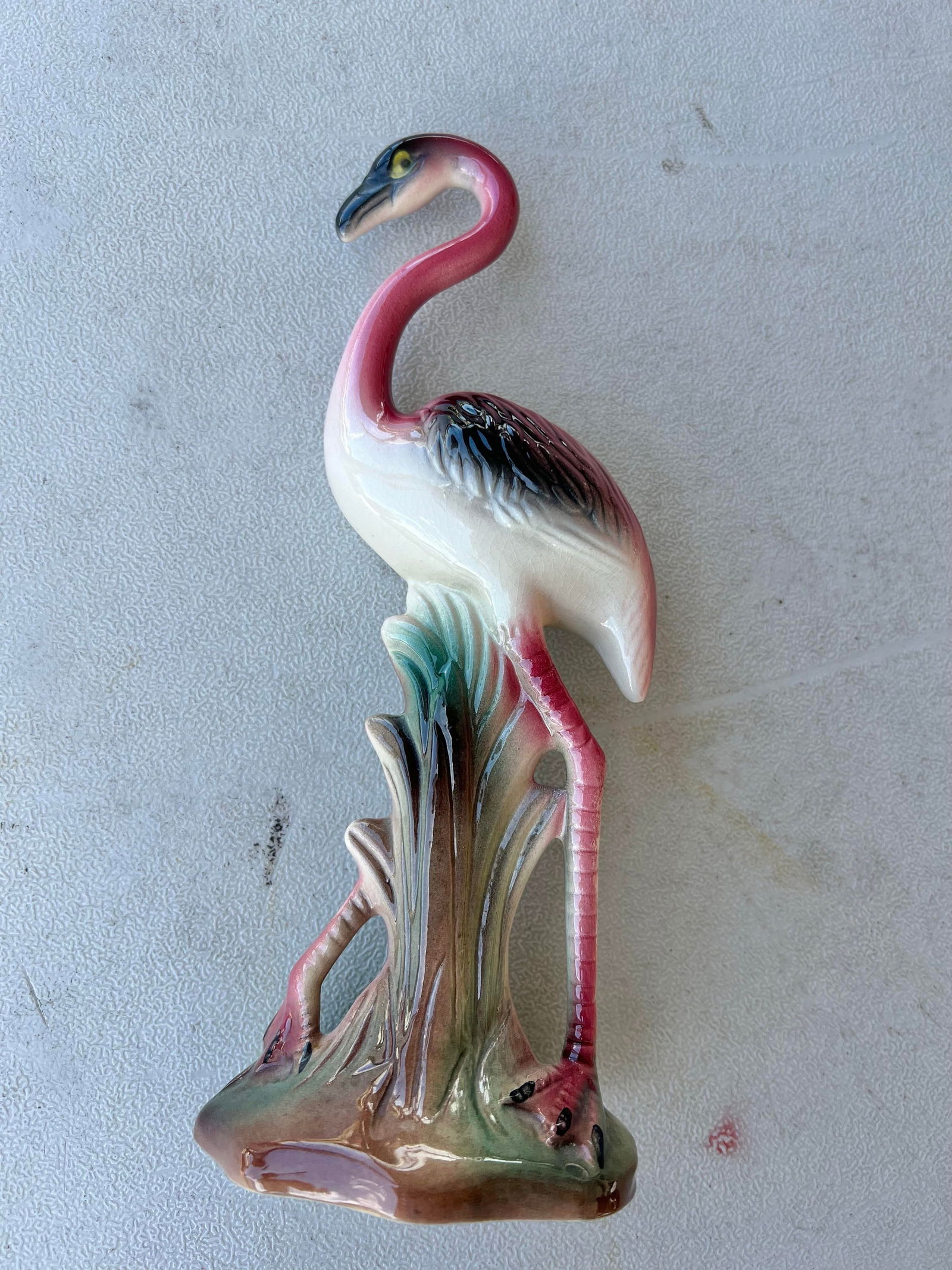 1940s Ceramic Flamingo Statue - 4