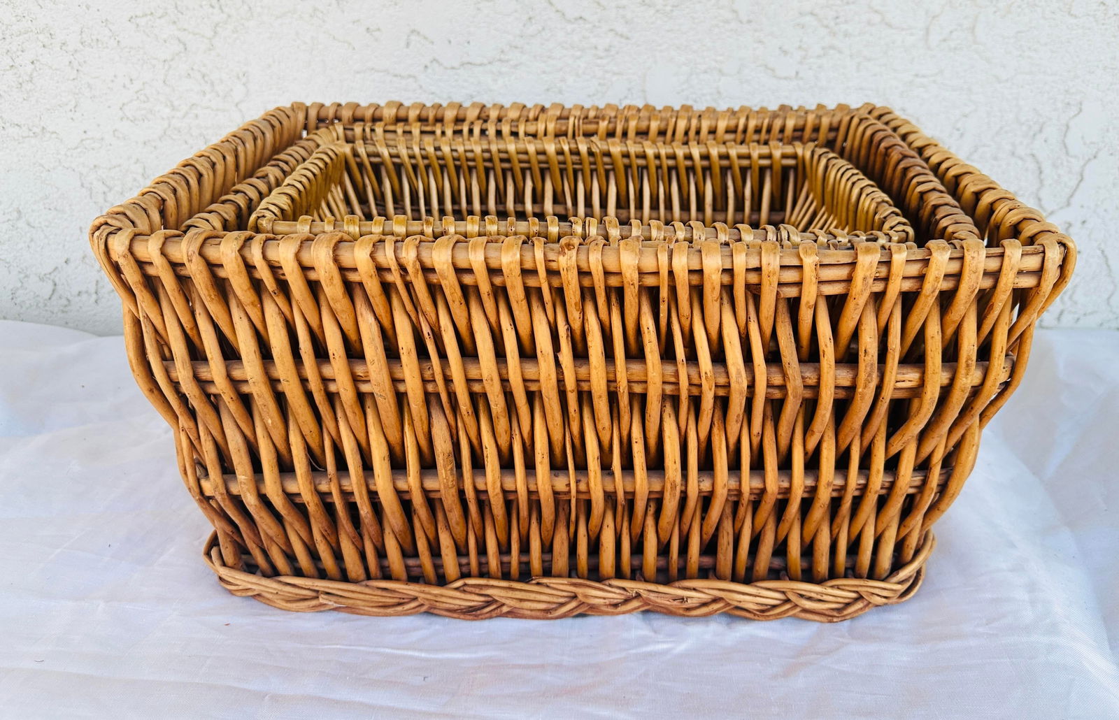 Set of 3 Woven Wicker/Rattan Nesting Baskets - 7