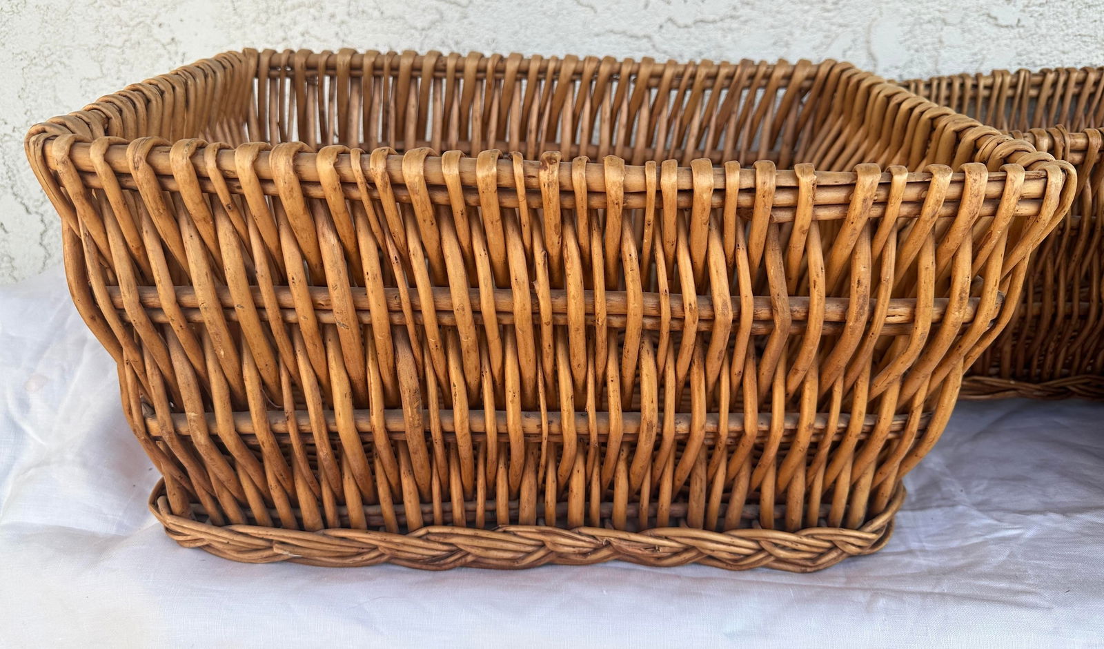 Set of 3 Woven Wicker/Rattan Nesting Baskets - 8