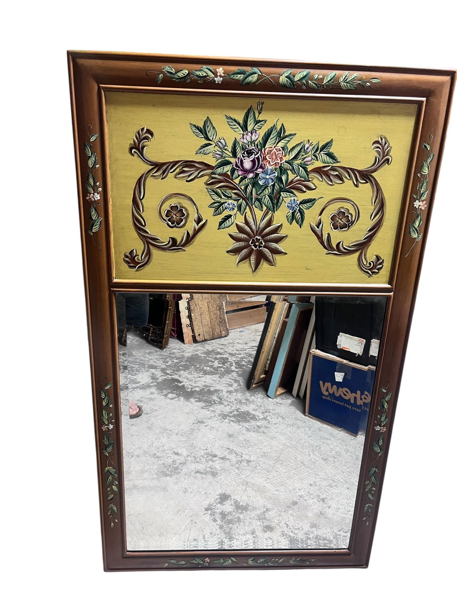 Hilda Flack Large Hand Painted Wall Mirror - 2