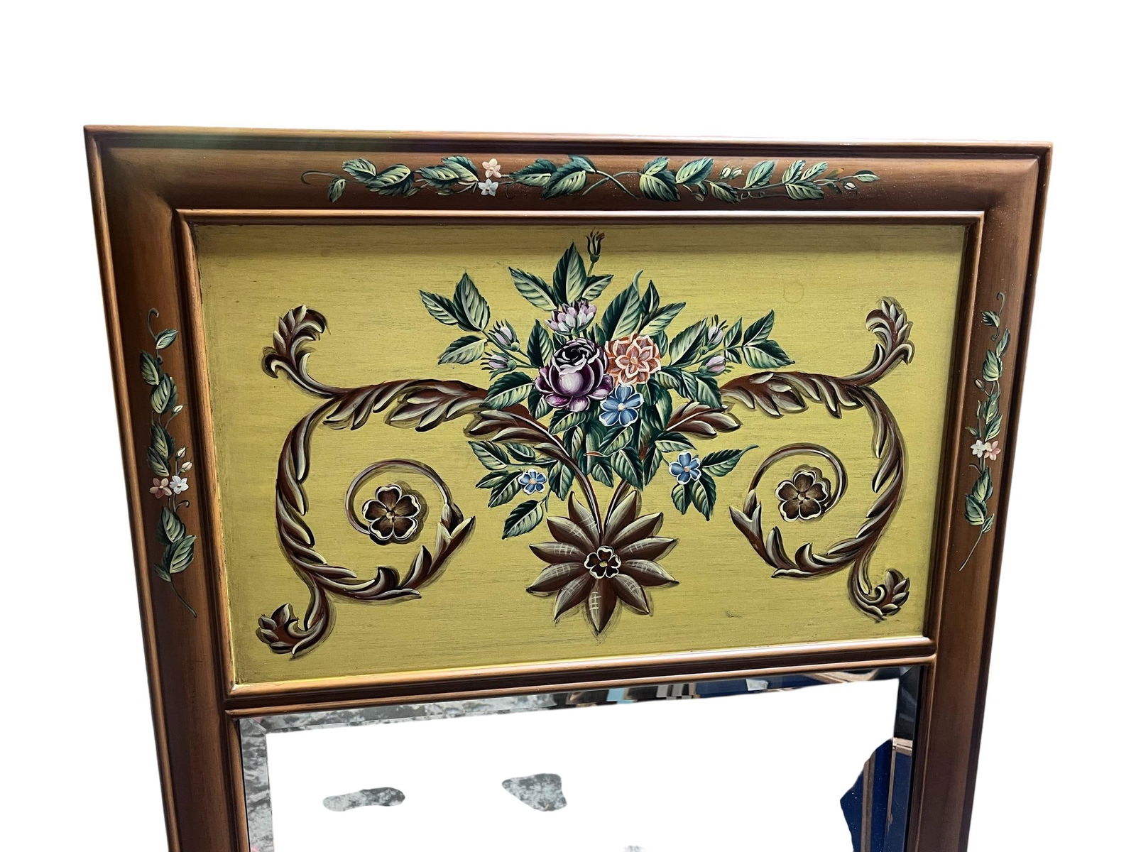 Hilda Flack Large Hand Painted Wall Mirror - 5