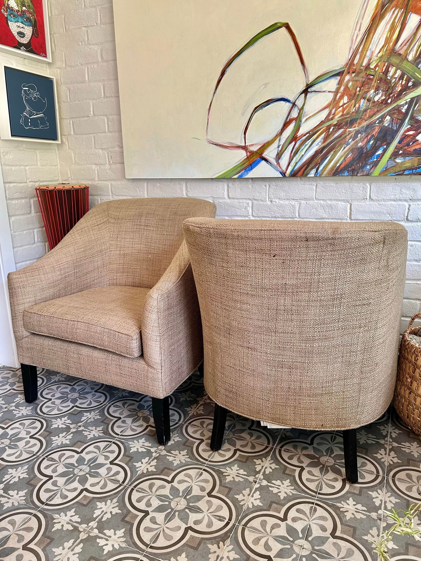 Early 2000's Mitchell Gold + Bob Williams Barrel Chairs - 2