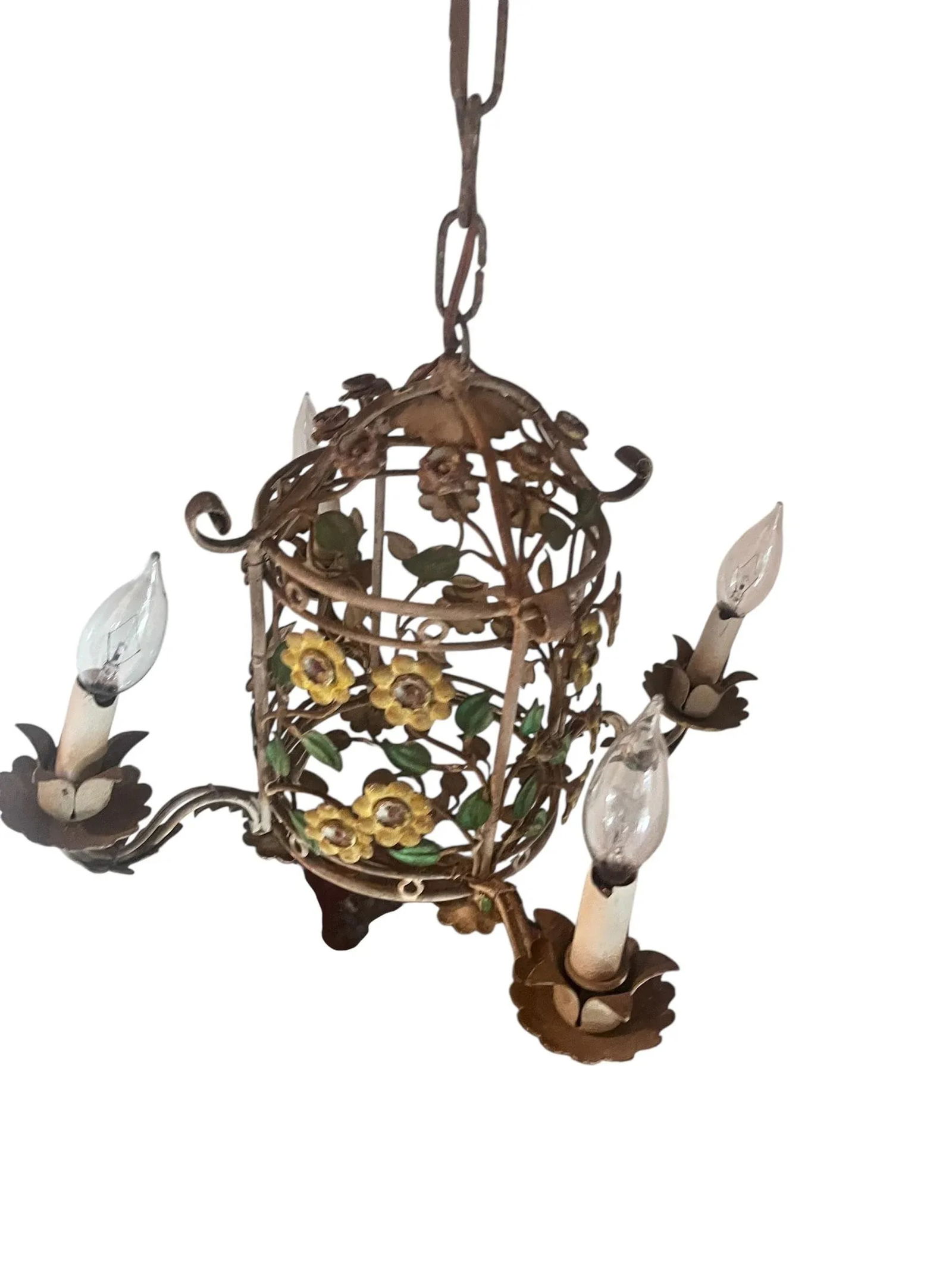 Hollywood Regency Four Armed Chandelier 1930's - 6