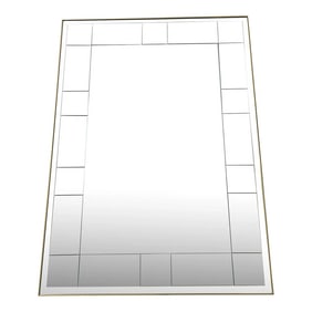 Vintage La Barge Mirror With Segmented Beveled Glass With Gold Metal Frame