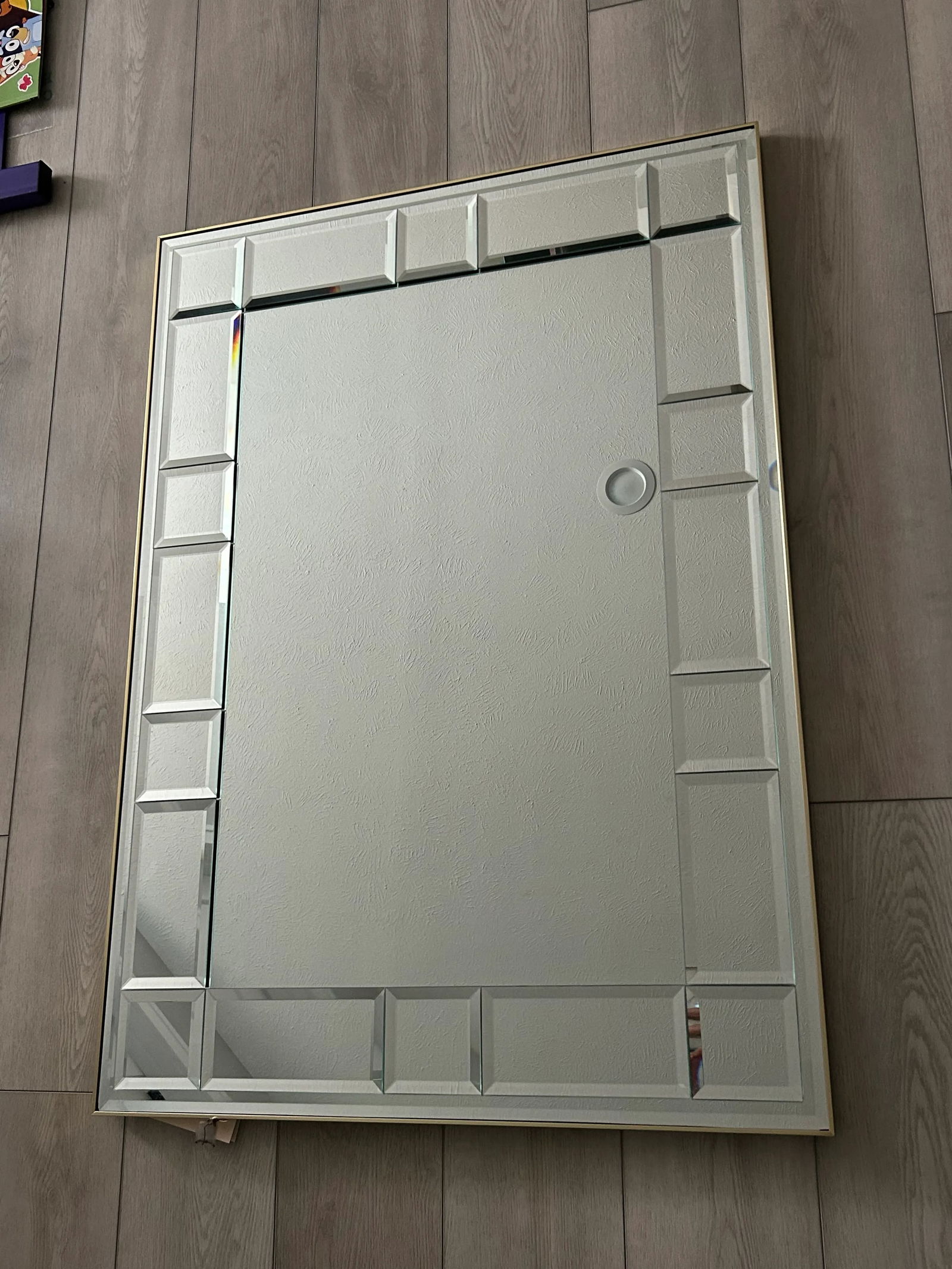 Vintage La Barge Mirror With Segmented Beveled Glass With Gold Metal Frame - 5