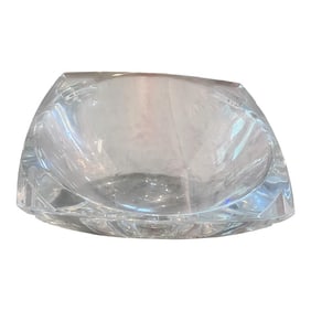 1980s Clear Heavy Glass Waterford Bowl