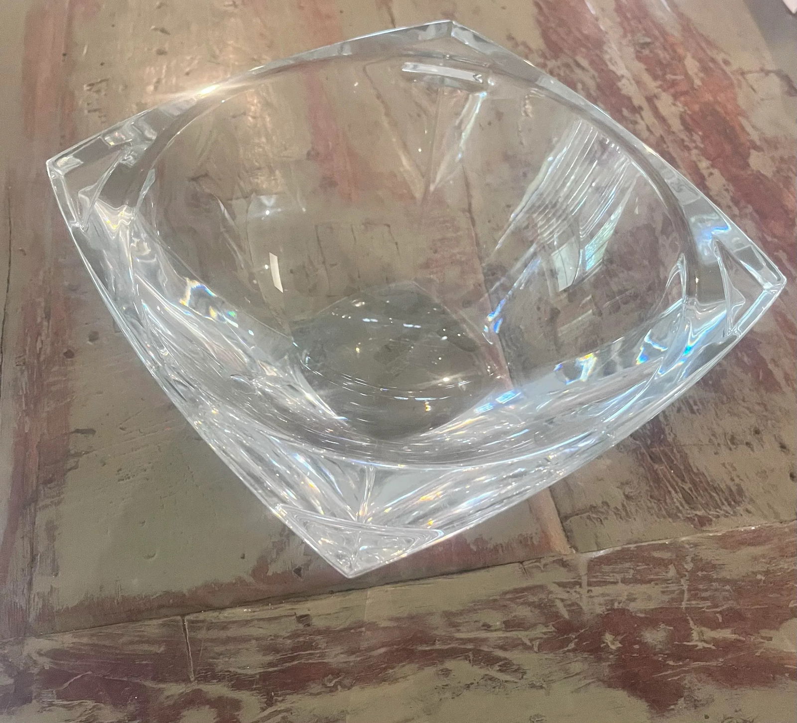 1980s Clear Heavy Glass Waterford Bowl - 3