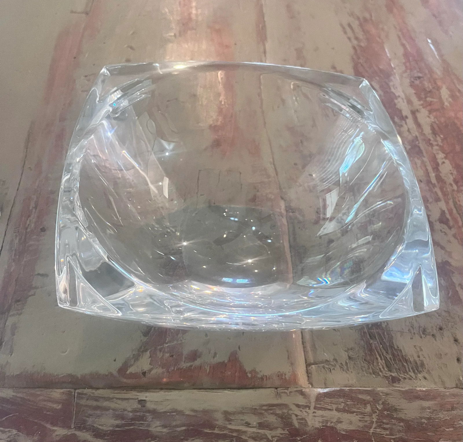 1980s Clear Heavy Glass Waterford Bowl - 4