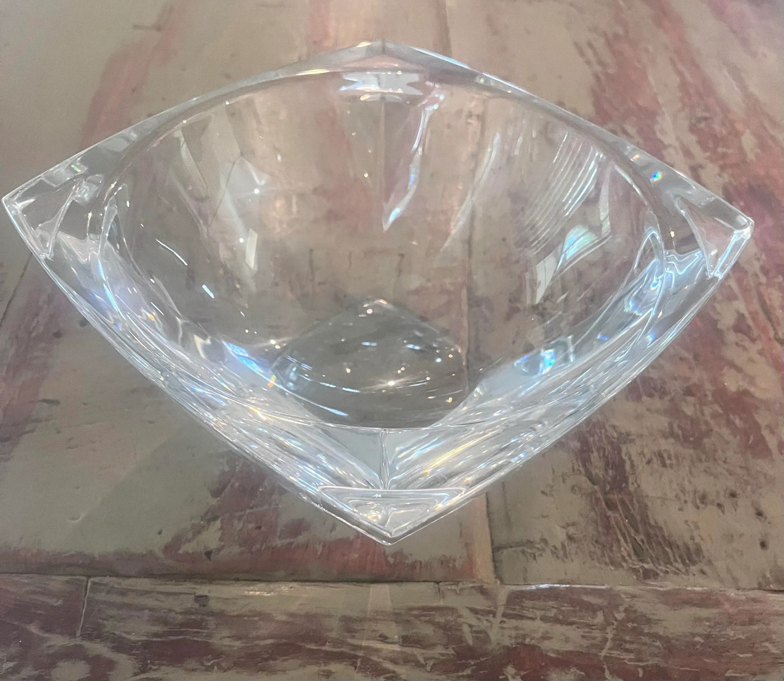 1980s Clear Heavy Glass Waterford Bowl - 5