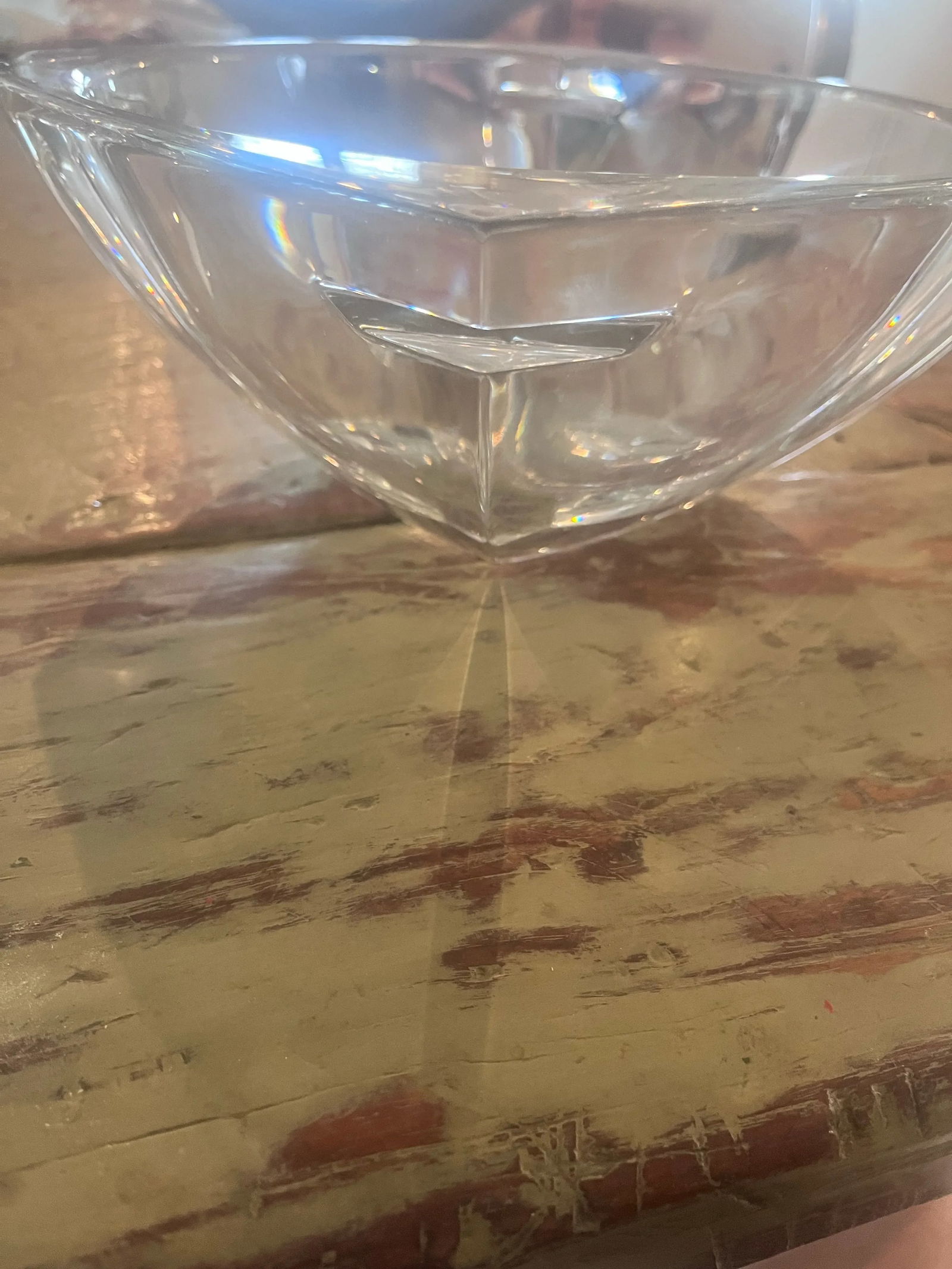 1980s Clear Heavy Glass Waterford Bowl - 8