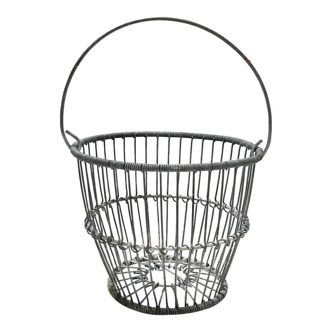 Antique Zinc Wire Egg Gathering Basket (1 of 8)