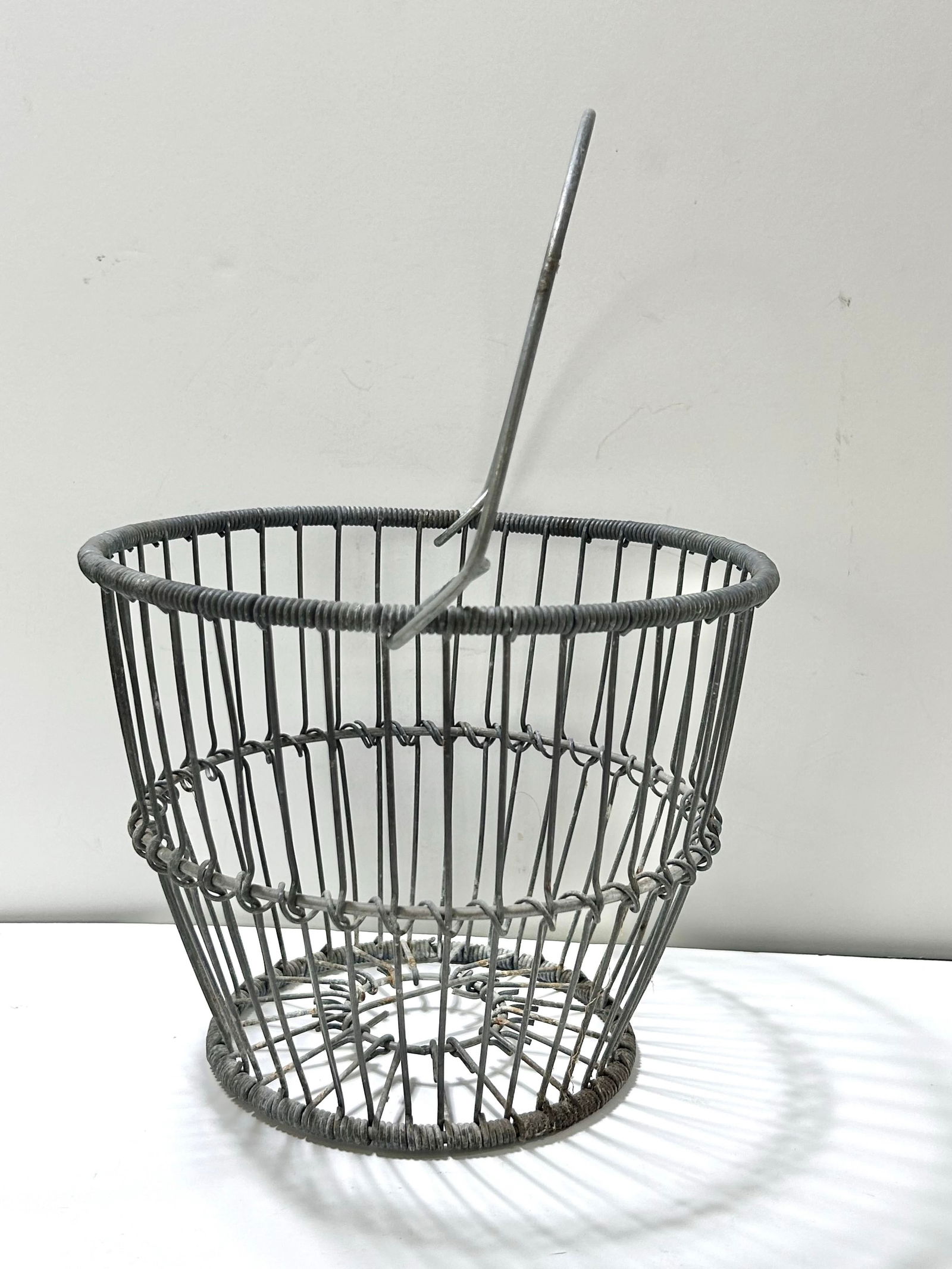 Antique Zinc Wire Egg Gathering Basket - 4