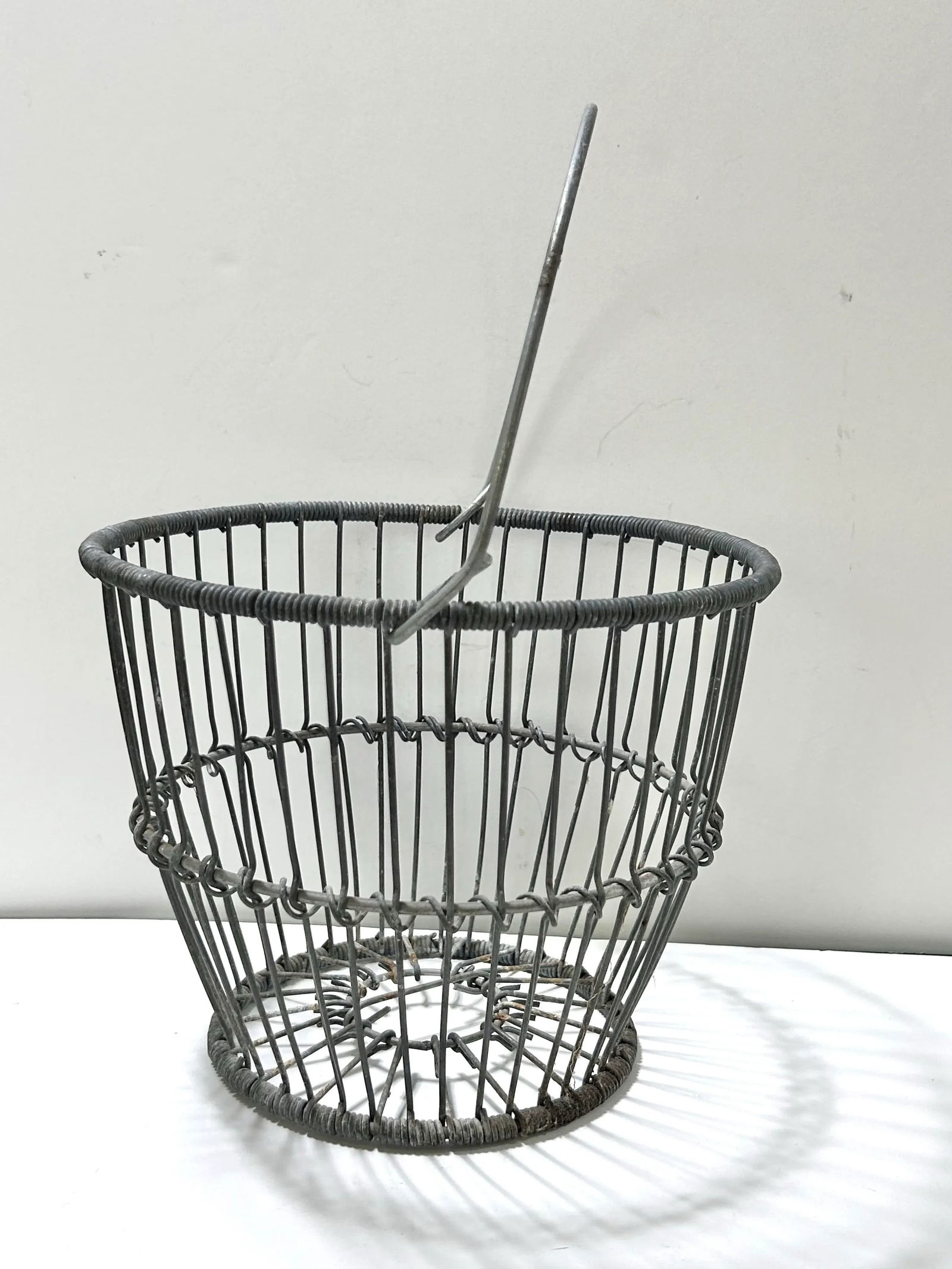Antique Zinc Wire Egg Gathering Basket - 6
