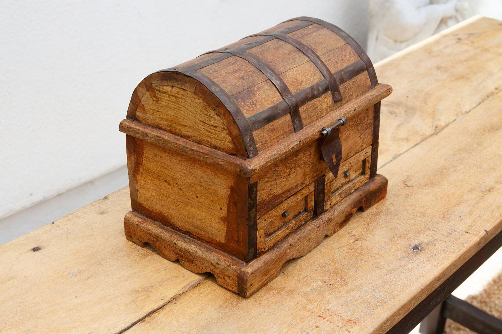Rustic Wooden Spice Merchant Box - 4