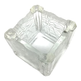 Carved Crystal Trinket Box After Lalique