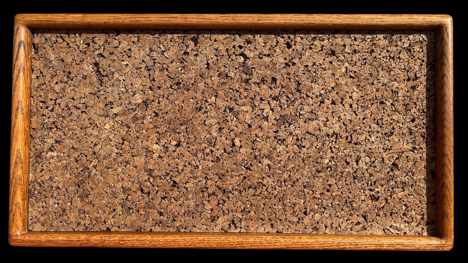 Vintage 1970s Framed Cork Bulletin Board – Solid Oak Frame Vintage Office or Workshop - 2